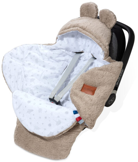 Lange bébé, emmaillotage 80×40 cm teddy lux marron
