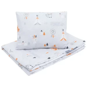 Parure de lit en coton pour tout-petits, 2 pièces, avec garnissage couette enfant 135×100 cm et oreiller 60×40 cm apanatschi