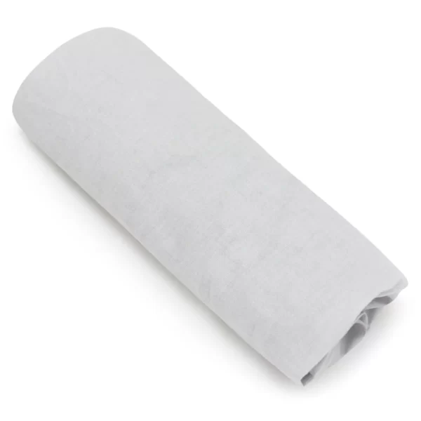 Lot de 4 draps-housses pour nacelle Twinux 70×25 cm, gris et blanc