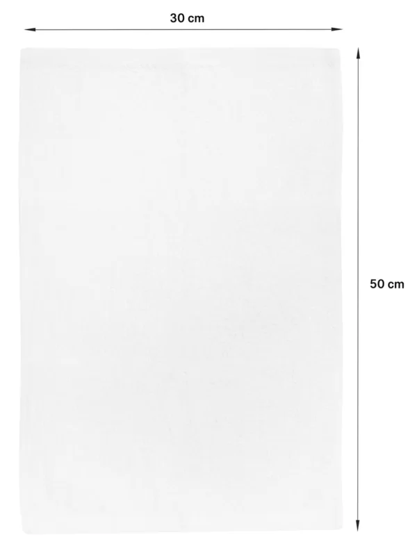 Serviette de toilette en coton 50×30 cm gant de toilette tango hôtel blanc, poids 400 g/m²
