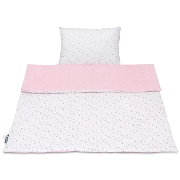 Parure de lit enfant en coton 2 pièces avec garnissage couette enfant 135×100 cm et oreiller 60×40 cm aurore