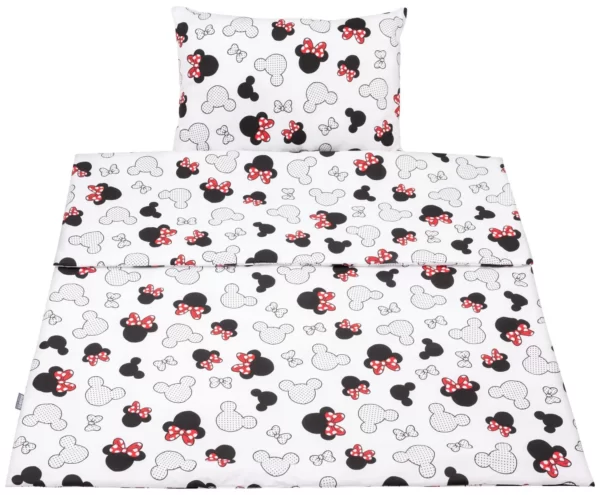 Parure de lit enfant en coton 2 pièces avec garnissage couette enfant 135×100 cm et oreiller 60×40 cm petite SOURIS