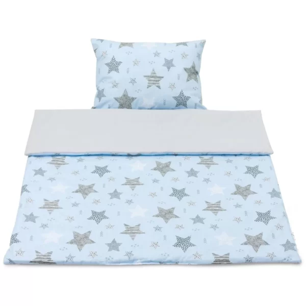 Parure de lit enfant en coton 2 pièces avec garnissage couette enfant 135×100 cm et oreiller 60×40 cm rigiel star