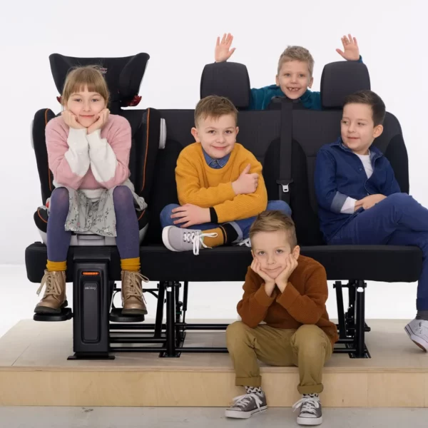 Repose-pieds de voiture pour enfants OKiday pour siège auto, rehausseurs, accessoire de voyage orange noir