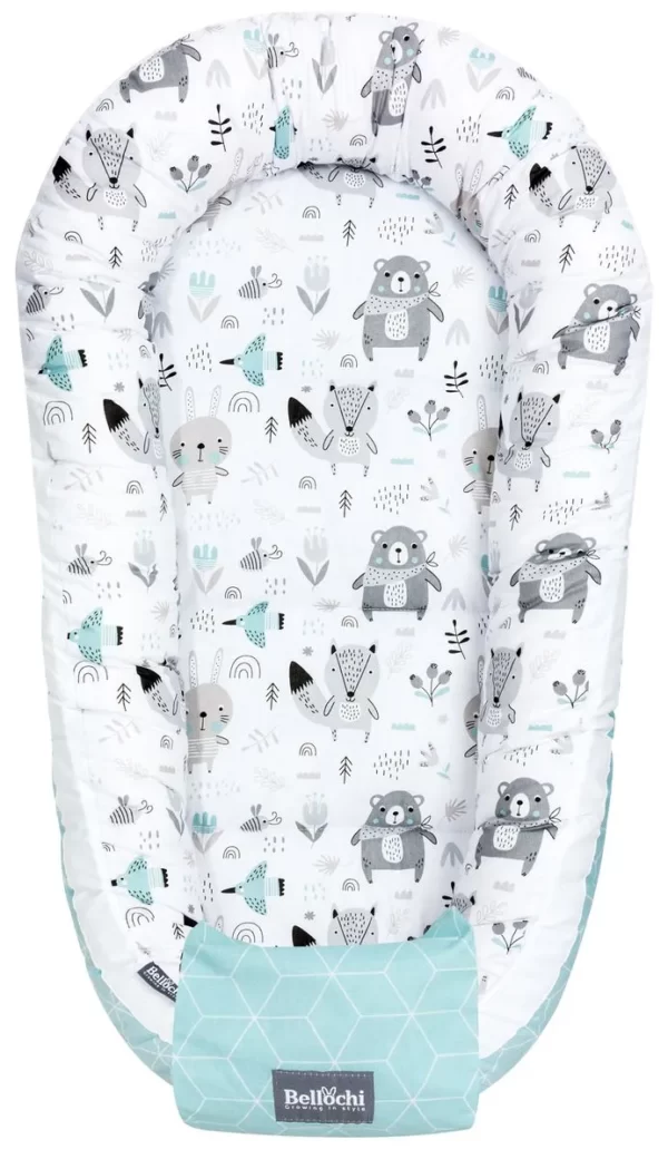 ensemble nid de bébé 90×60 cm, ensemble de baby shower pour nouveau-né, coton, animal et