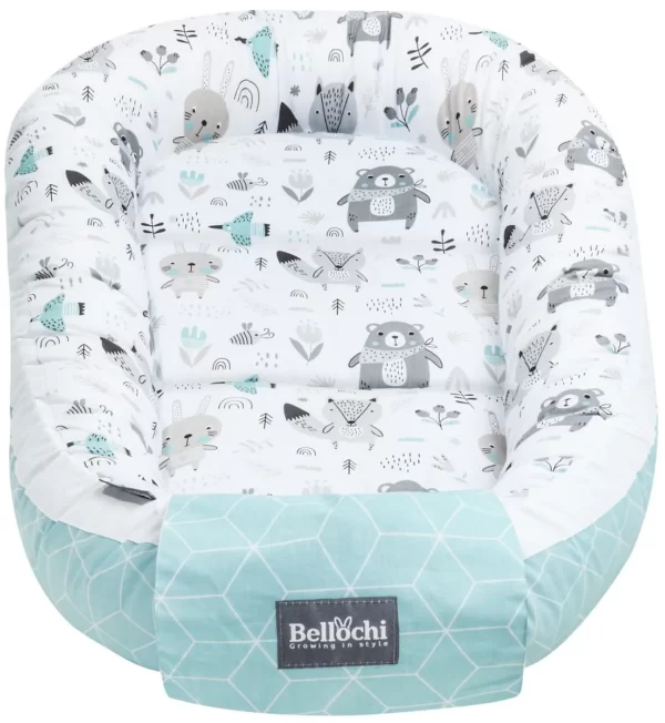 ensemble nid de bébé 90×60 cm, ensemble de baby shower pour nouveau-né, coton, animal et