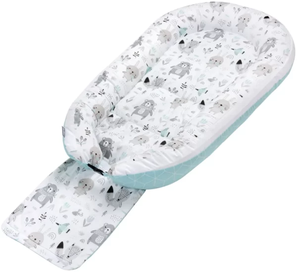 ensemble nid de bébé 90×60 cm, ensemble de baby shower pour nouveau-né, coton, animal et