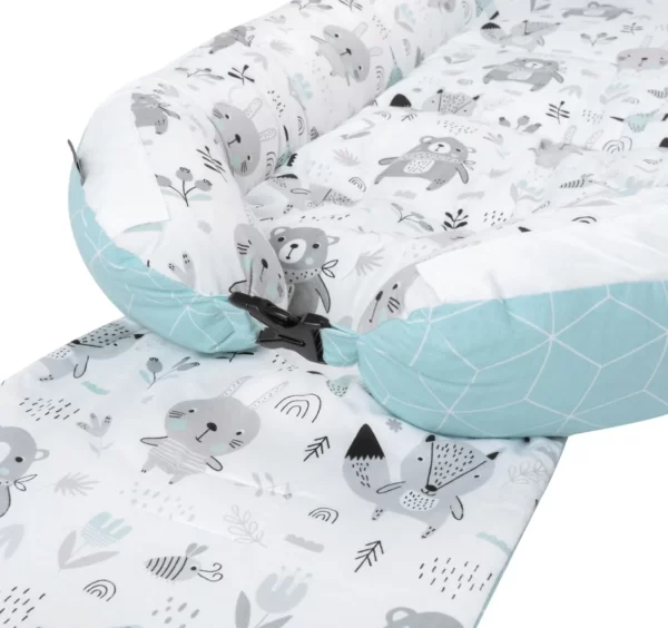 ensemble nid de bébé 90×60 cm, ensemble de baby shower pour nouveau-né, coton, animal et