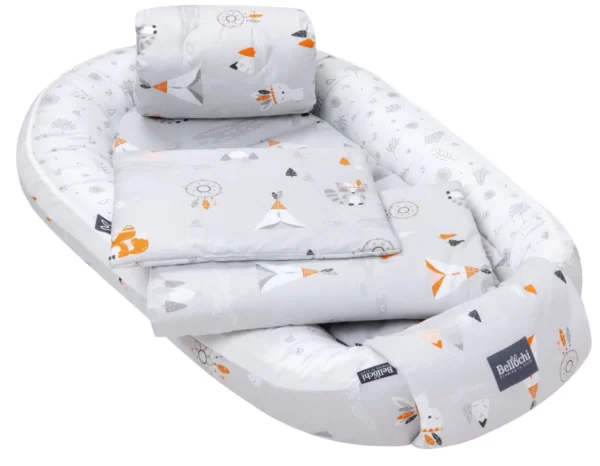 ensemble nid de bébé 90×60 cm, ensemble de baby shower pour nouveau-né, coton, apanatschi