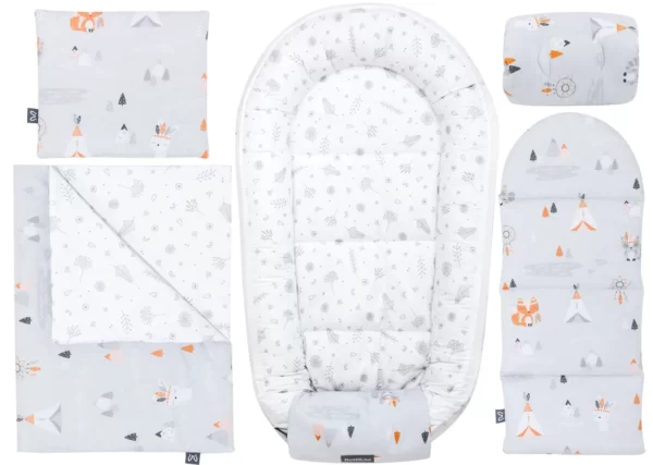 ensemble nid de bébé 90×60 cm, ensemble de baby shower pour nouveau-né, coton, apanatschi