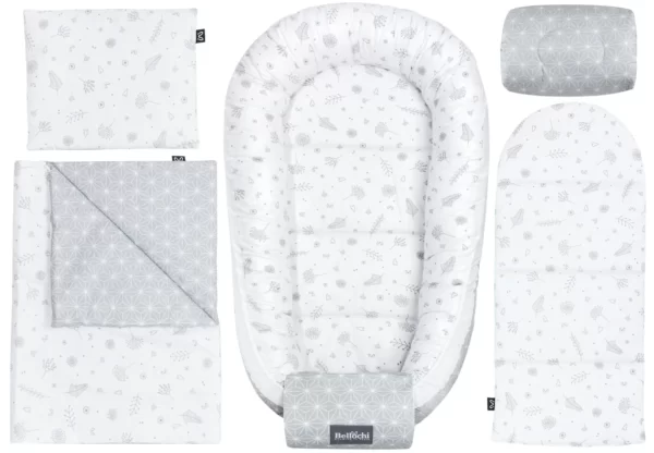 Ensemble nid de bébé Bellochi 90×60 cm, ensemble de baby shower pour nouveau-né, coton, bosquet étoilé