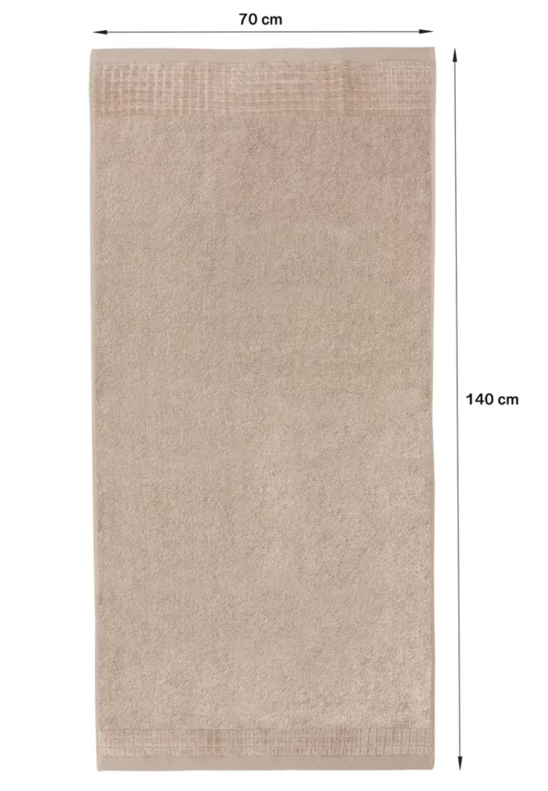 Serviettes de bain Hotel Luxury Collection 140×70 cm Larisa beige 500 g/m²