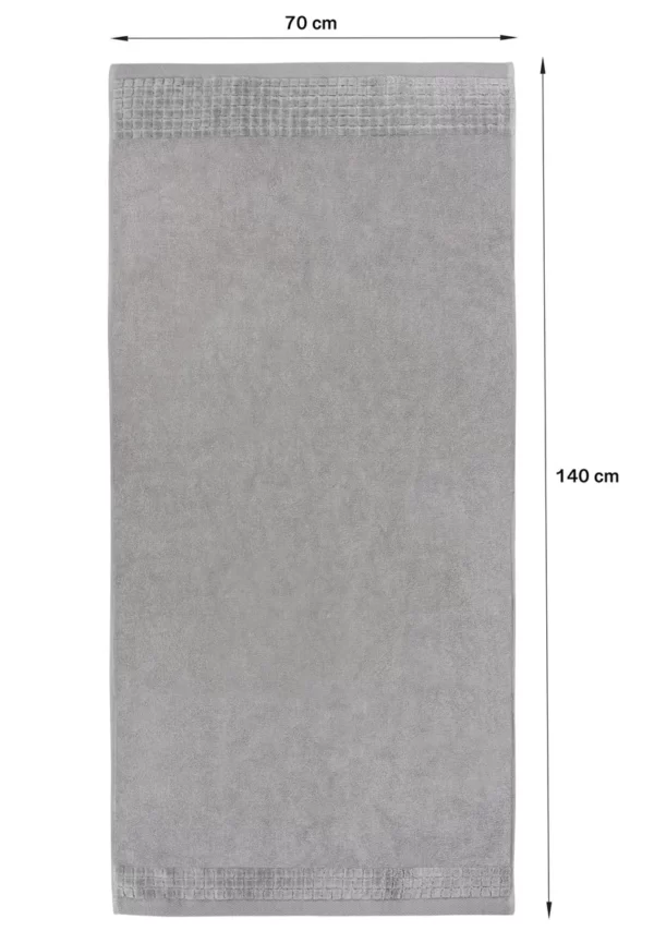 Serviettes de bain Hotel Luxury Collection 140×70 cm Larisa gris 500 g/m²