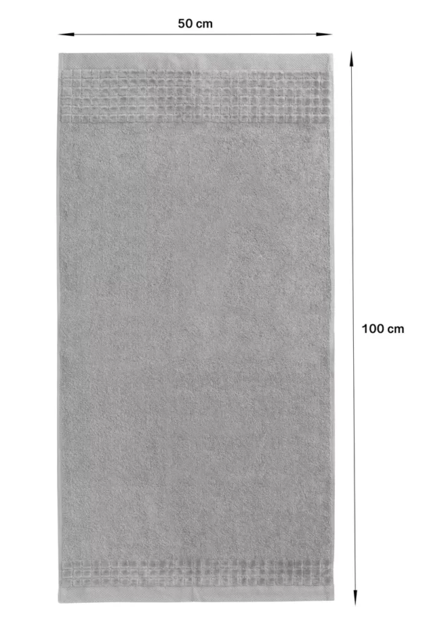 Serviette de toilette Hotel Luxury Collection 100×50 cm Larisa gris 500 g/m²