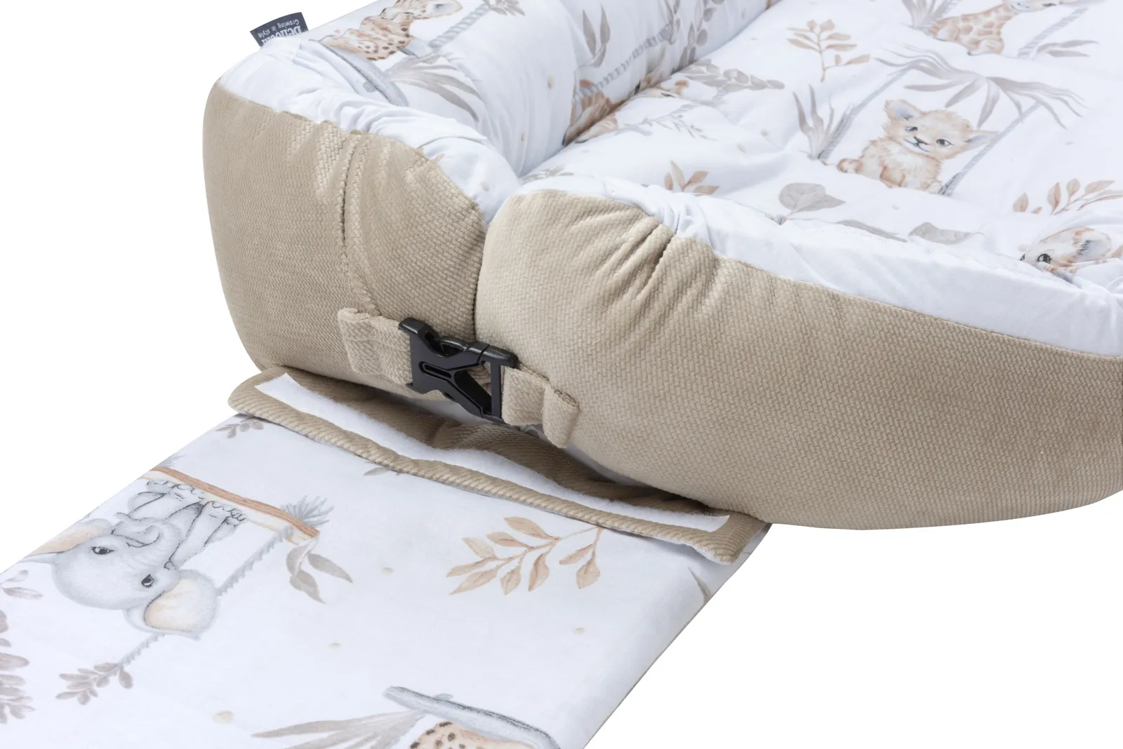 Nid Bébé Bellochi - Cocoon Nouveau-Né 90x60 Cm, 100% Coton, Bords Relevables - Pour Sieste, Voyage, 0-9 Mois