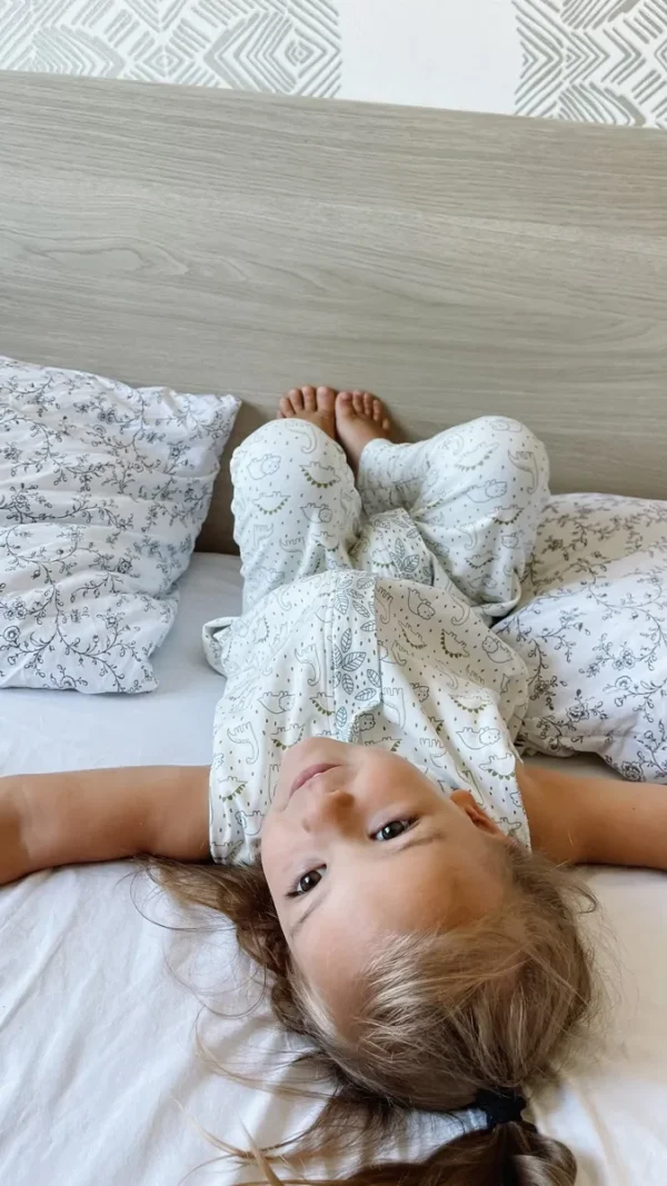 Sac de couchage double-face avec pieds pour enfants de 1 à 2 ans TOG 1.0 mintleaf