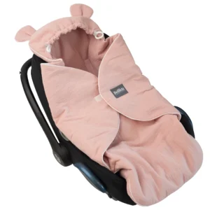 Couverture Enveloppante en Mousseline pour Siège Auto Pink